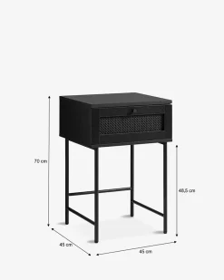 Alva sengebord Sort