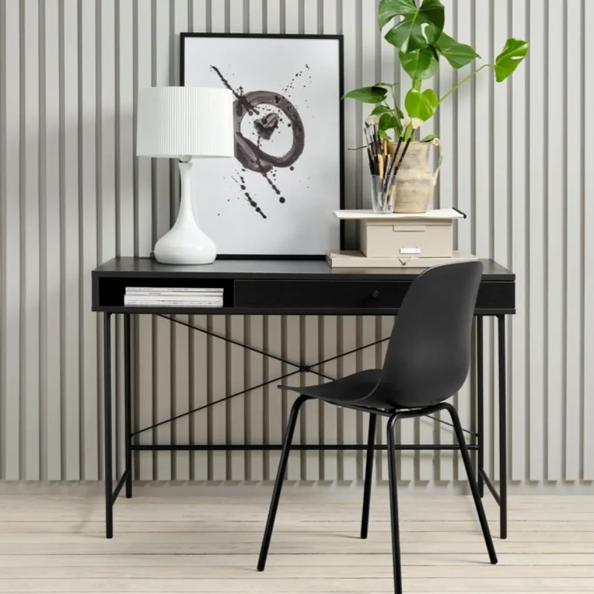 Alva skrivebord Sort
