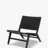 Bali loungestol Sort flet