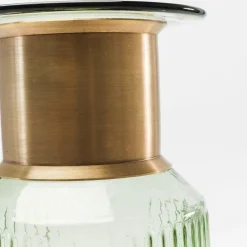 Barfly vase Grøn glas / messing