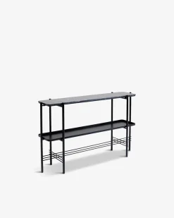 Bennet konsolbord Sort metal/ marmor