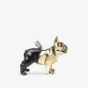 Bulldog sparegris sort/guld Pynt