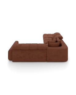 Bullet hjørnesofa med rundt hjørne Venstrevendt med pufafslutning