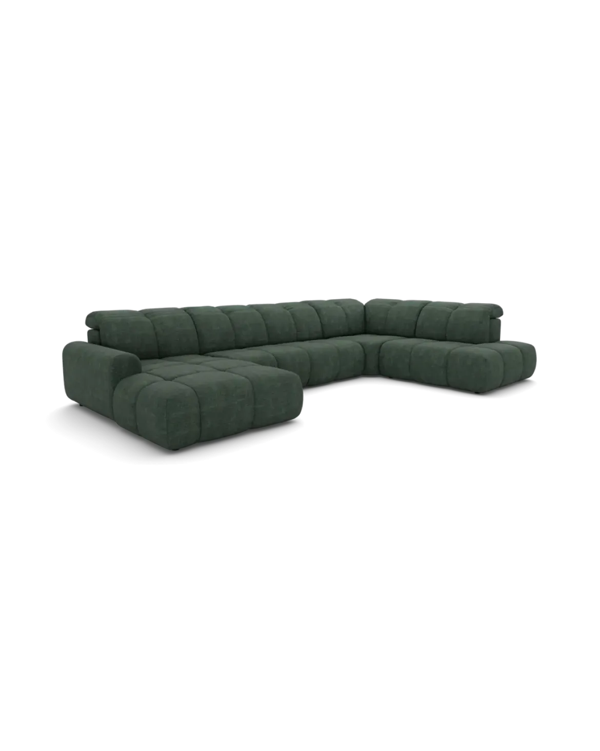 Bullet U-sofa Højrevendt med chaiselong og open end
