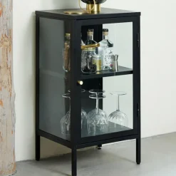 Carmel skænk/sengebord Sort metal