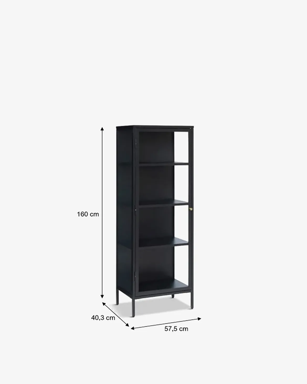 Carmel Tower sort Vitrine