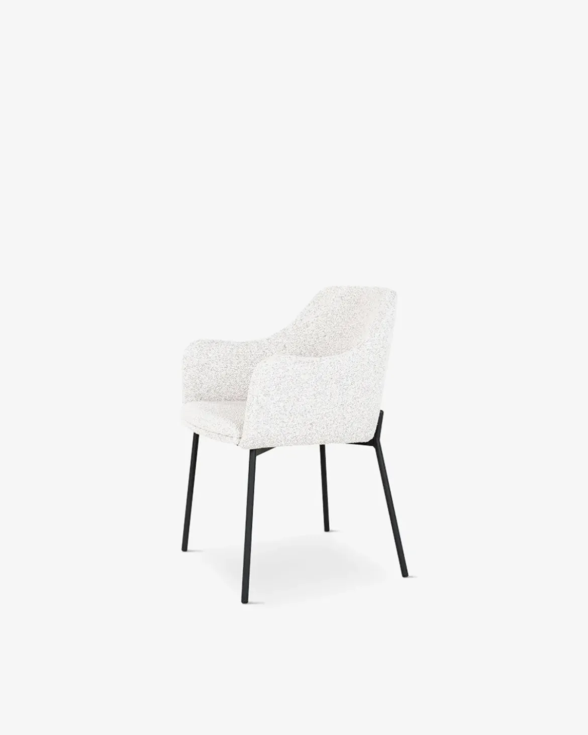 Casablanca spisebordsstol Hvid bouclé