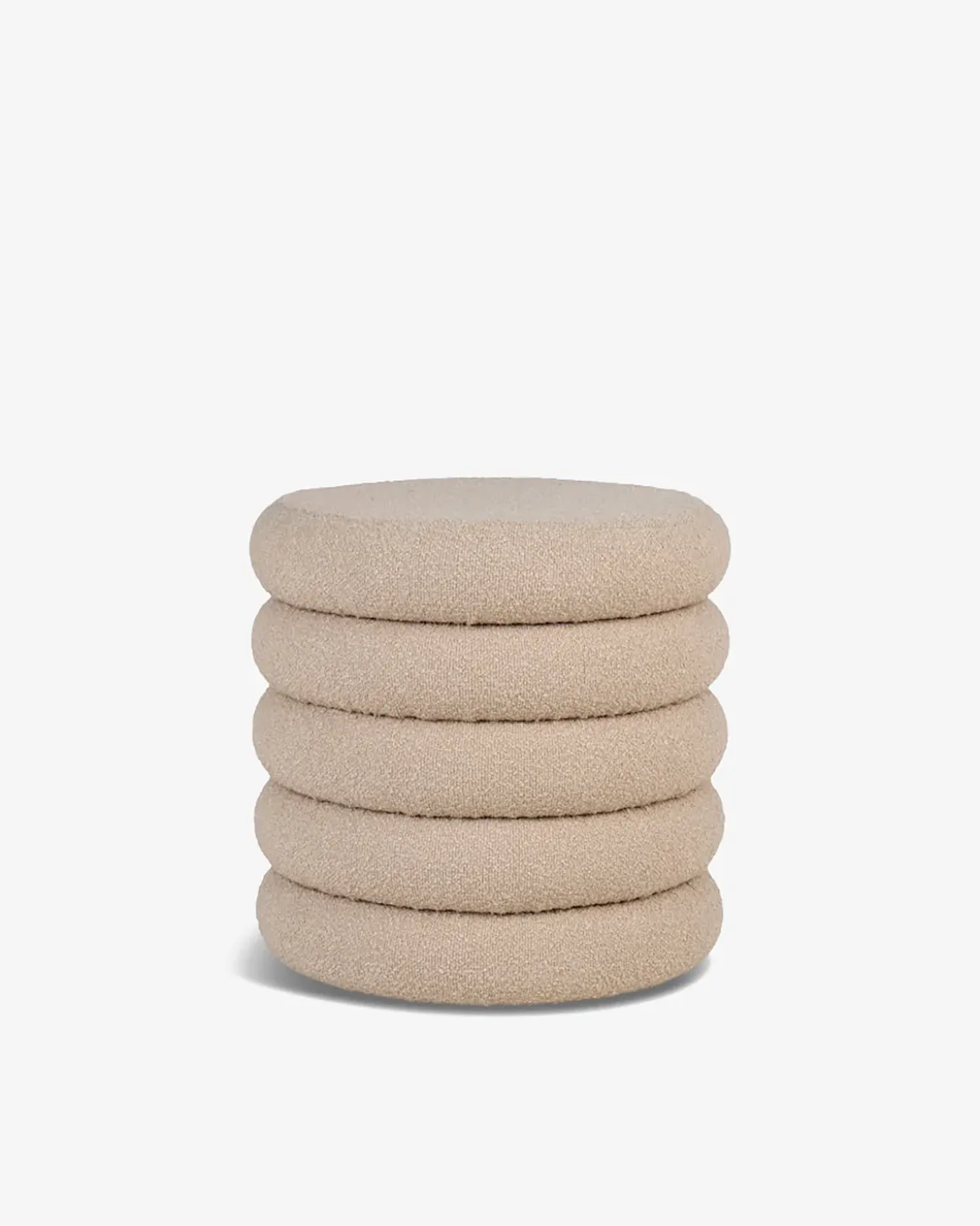 Circle puf m/opbevaring Grå