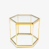 Comb sofabord Guld