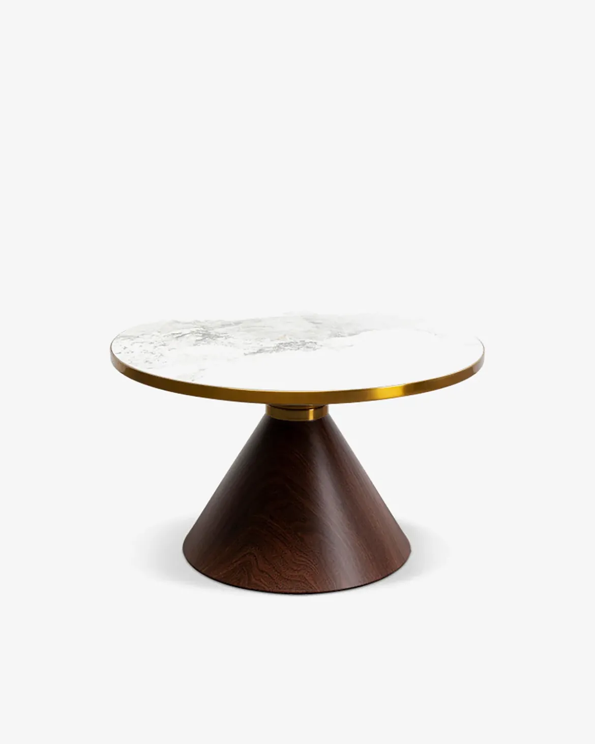 Cono sofabord Hvid keramisk marmor look