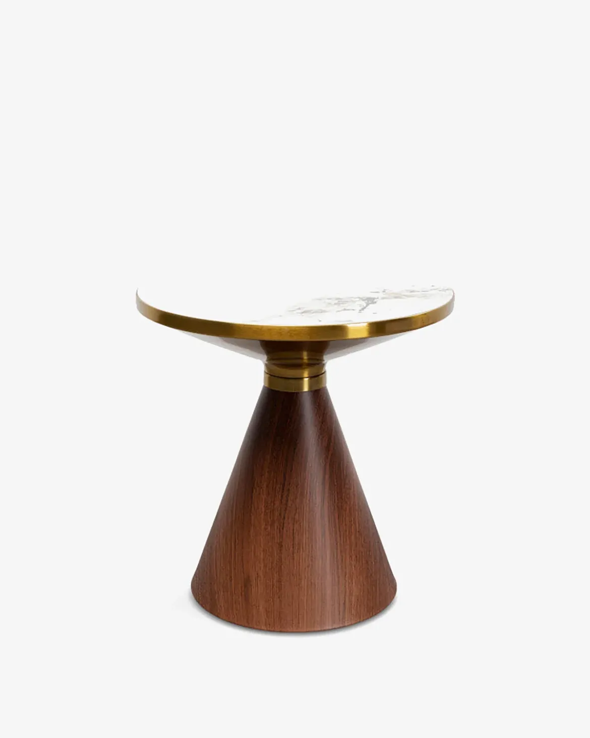 Cono sofabord Hvid keramisk marmor look