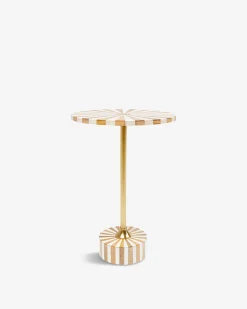 Domero cirque sidebord Guld/hvid