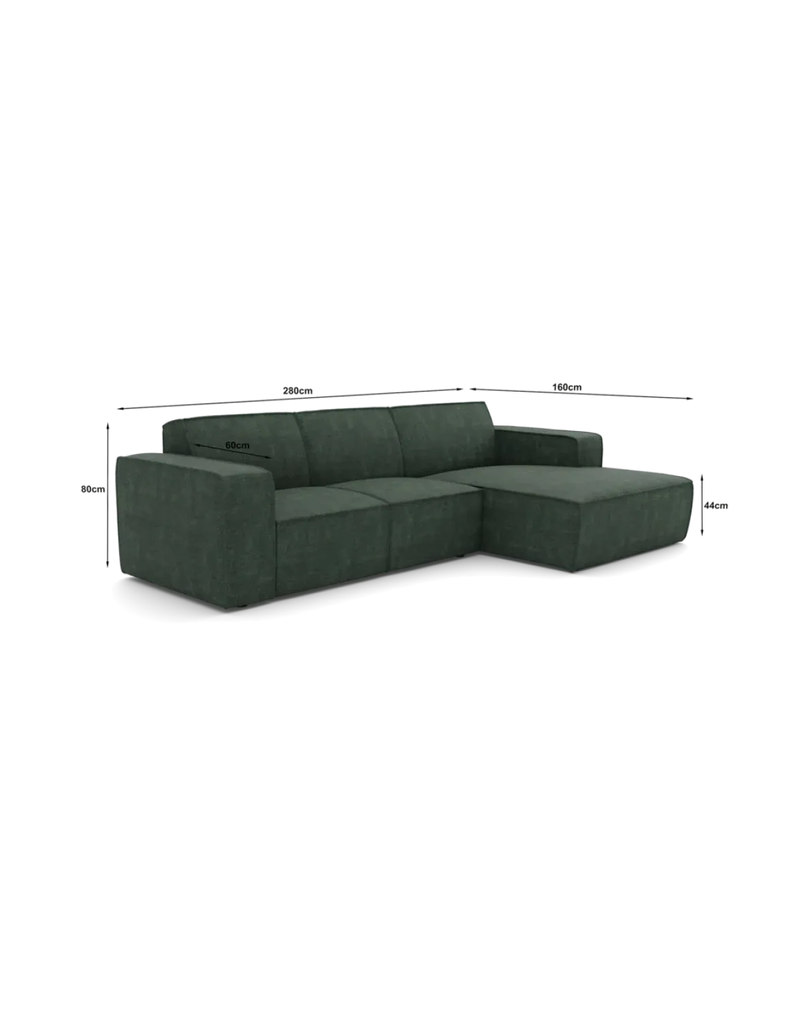 Espada chaiselongsofa Højrevendt
