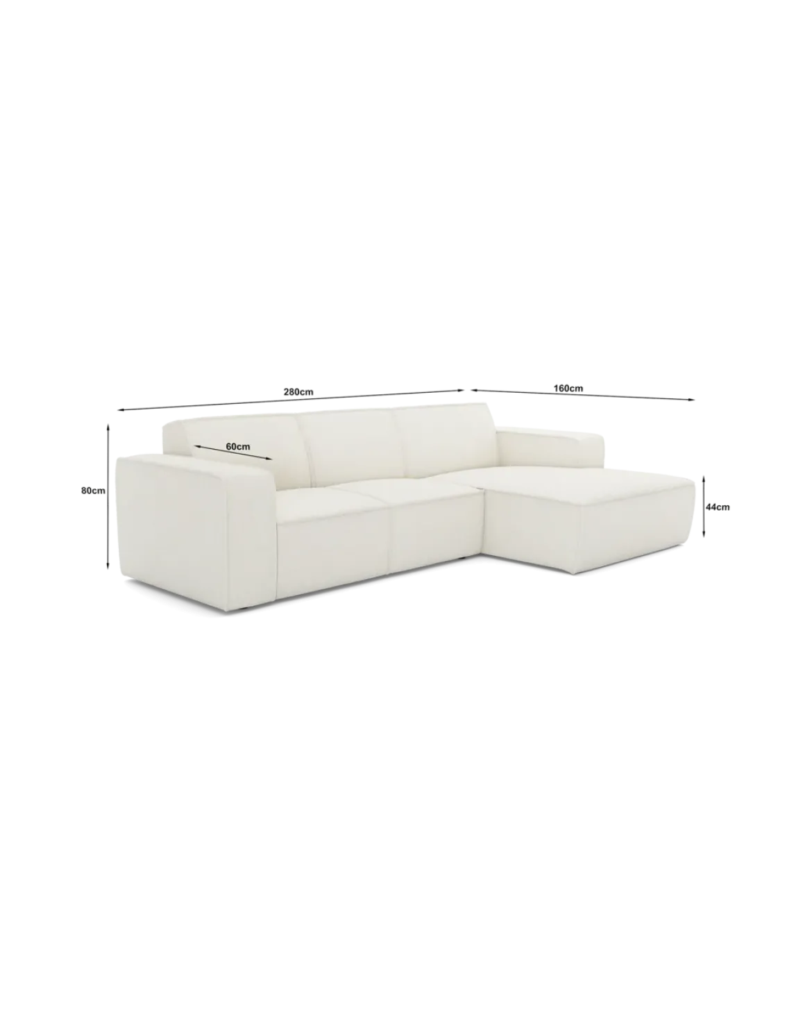 Espada chaiselongsofa Højrevendt