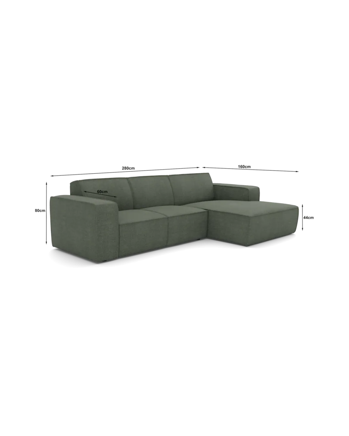 Espada chaiselongsofa Højrevendt