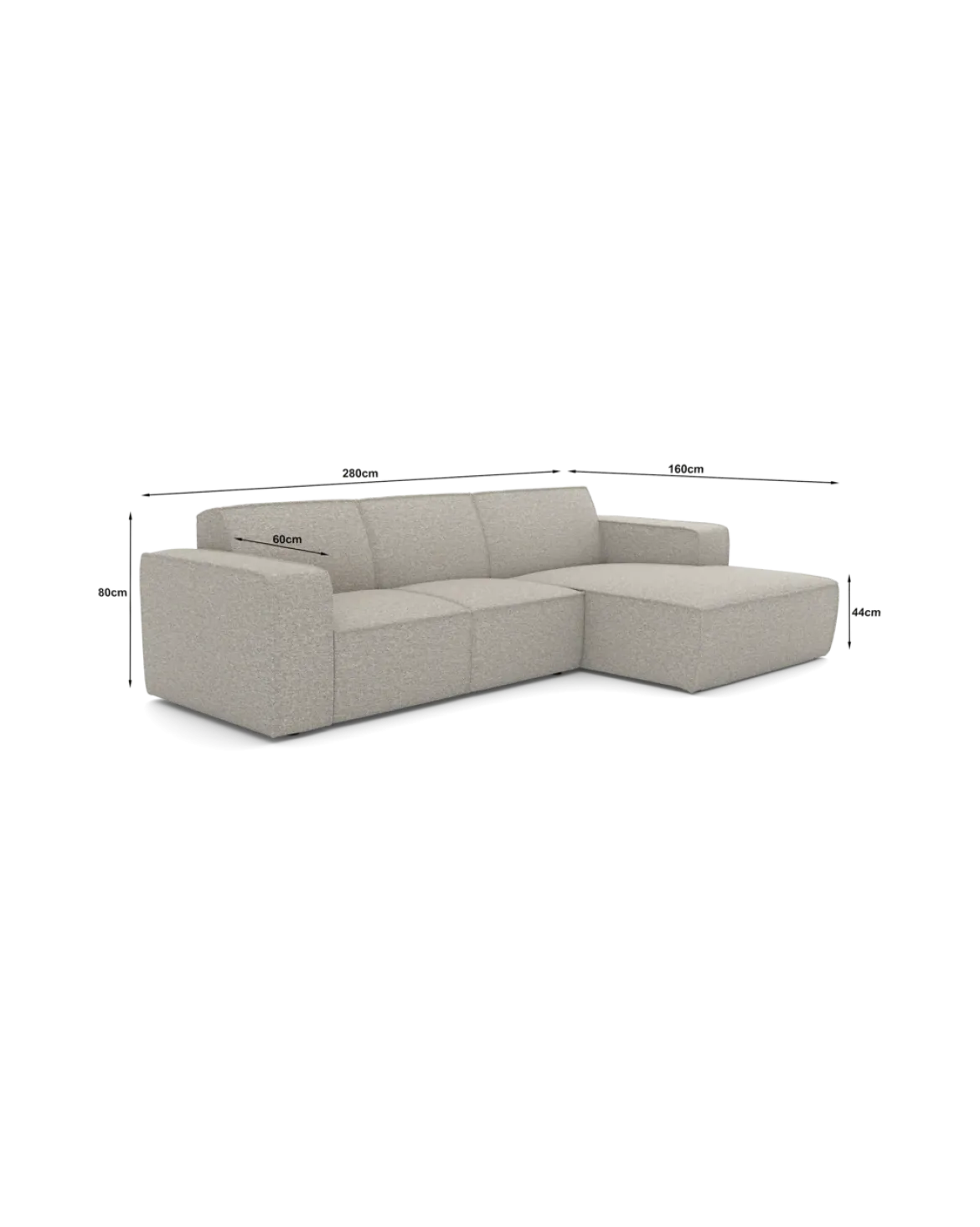 Espada chaiselongsofa Højrevendt