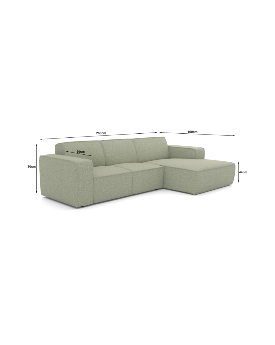 Espada chaiselongsofa Højrevendt