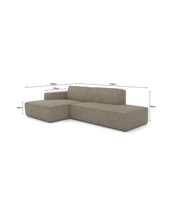 Espada chaiselongsofa Venstrevendt med open end