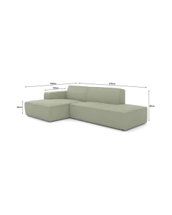 Espada chaiselongsofa Venstrevendt med open end
