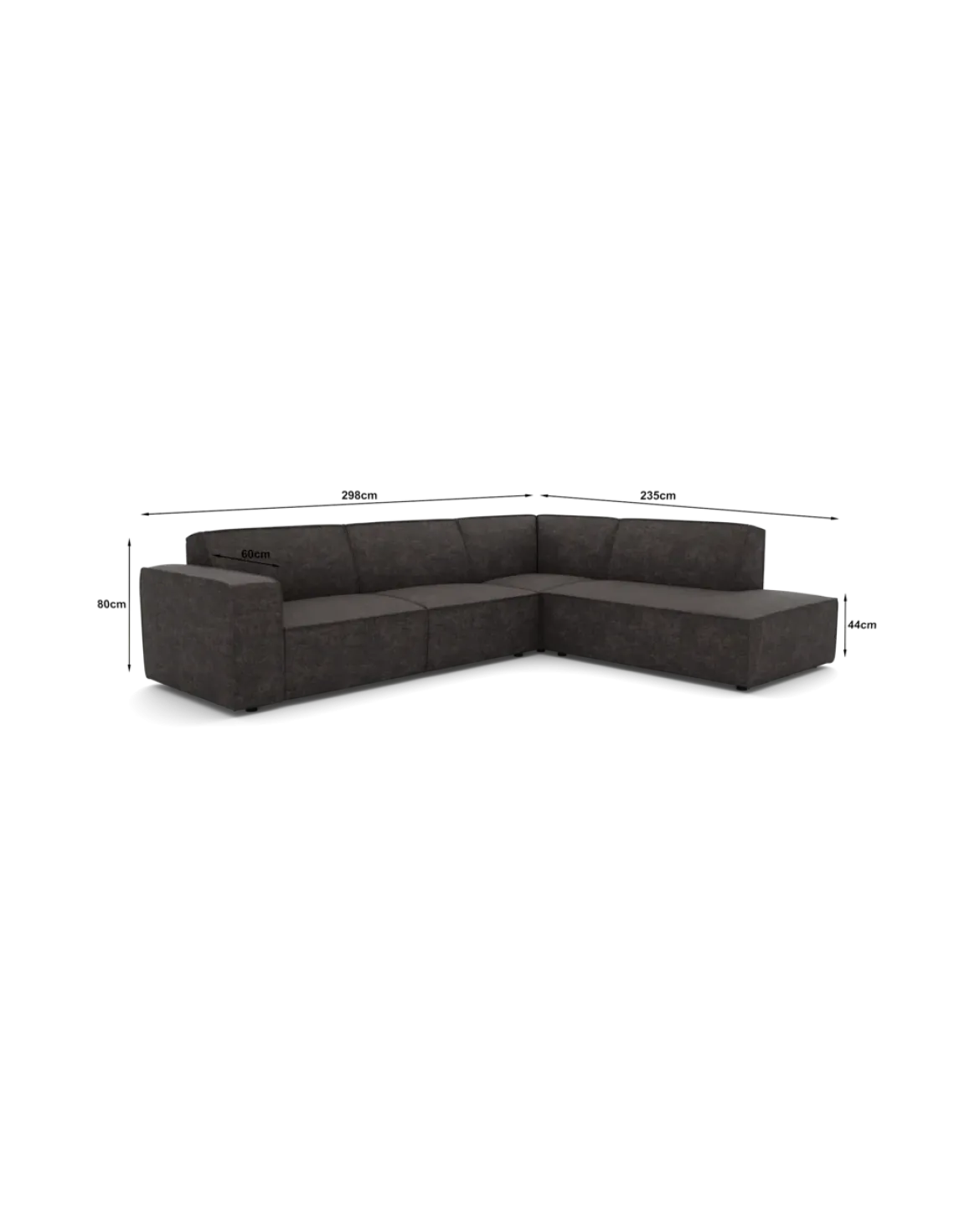 Espada hjørnesofa XL Højrevendt med open end