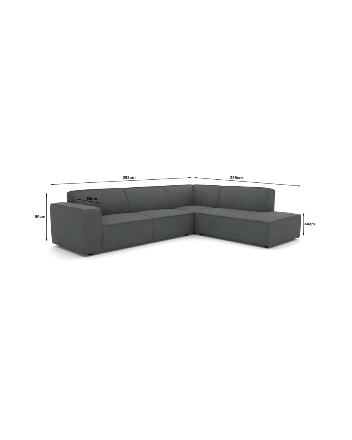 Espada hjørnesofa XL Højrevendt med open end