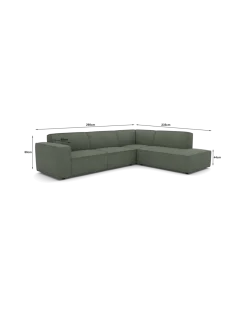 Espada hjørnesofa XL Højrevendt med open end