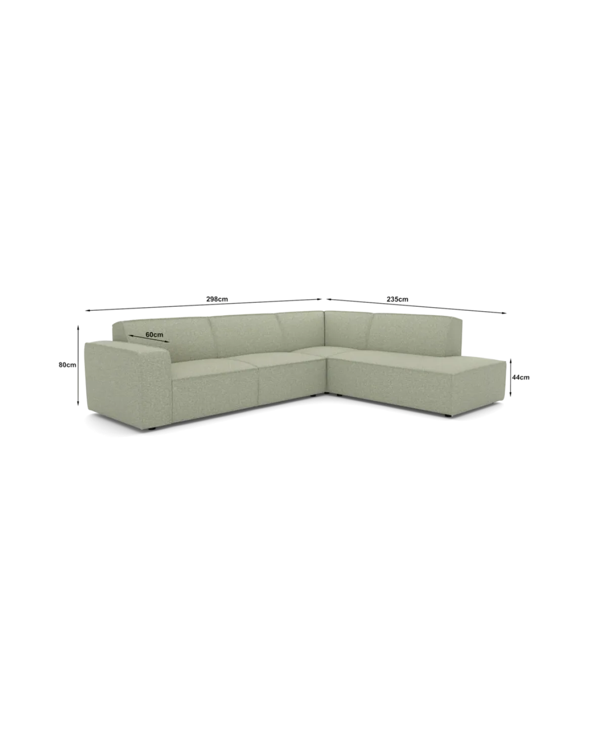 Espada hjørnesofa XL Højrevendt med open end