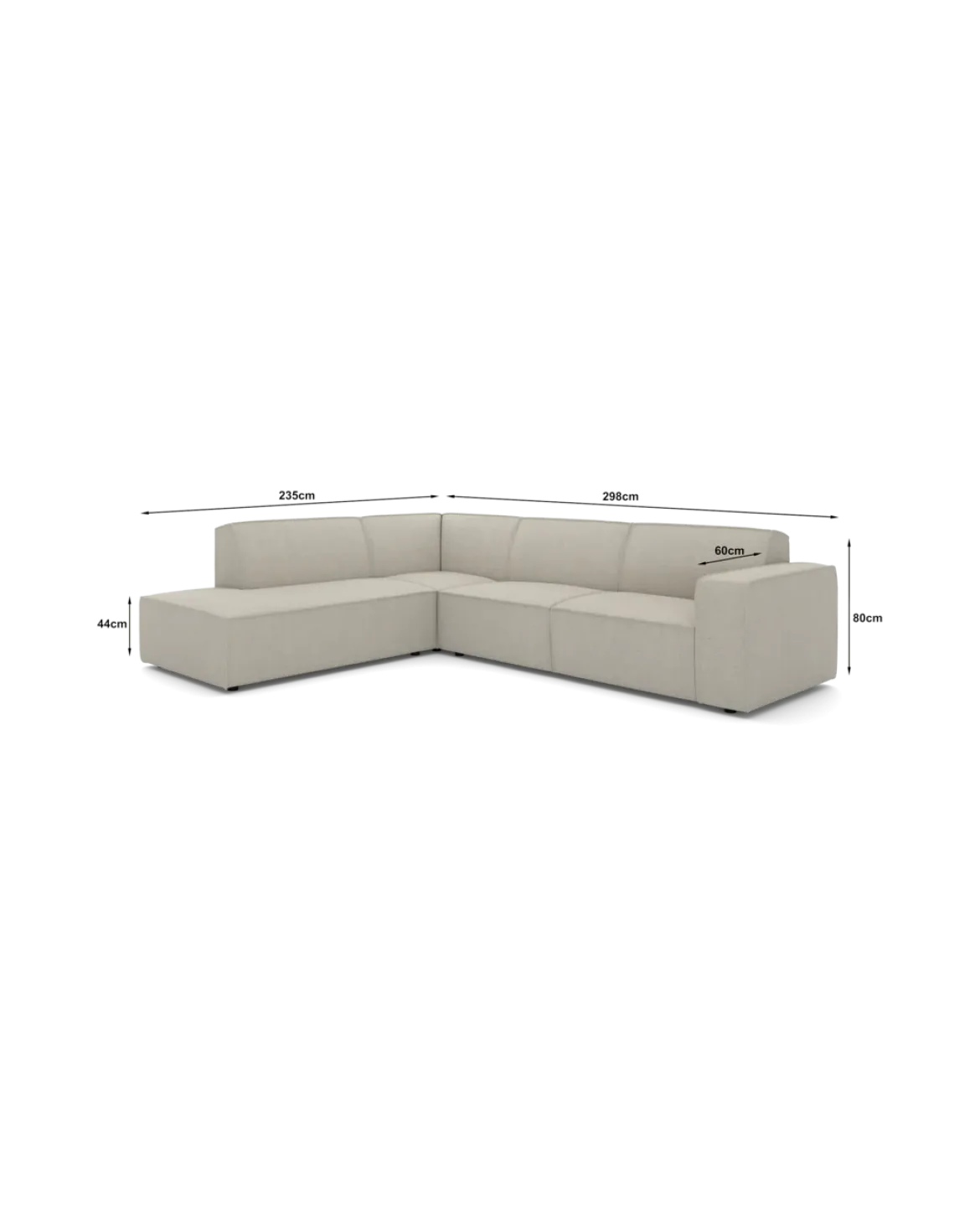Espada hjørnesofa XL Venstrevendt med open end