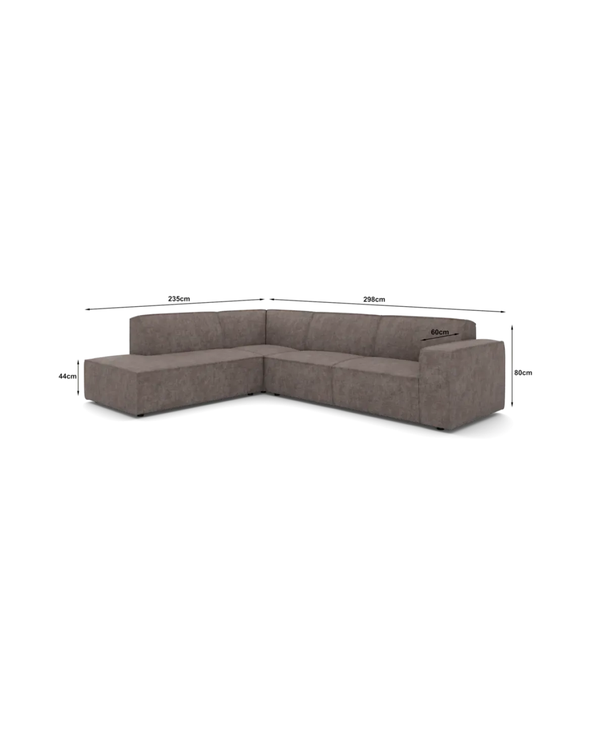 Espada hjørnesofa XL Venstrevendt med open end