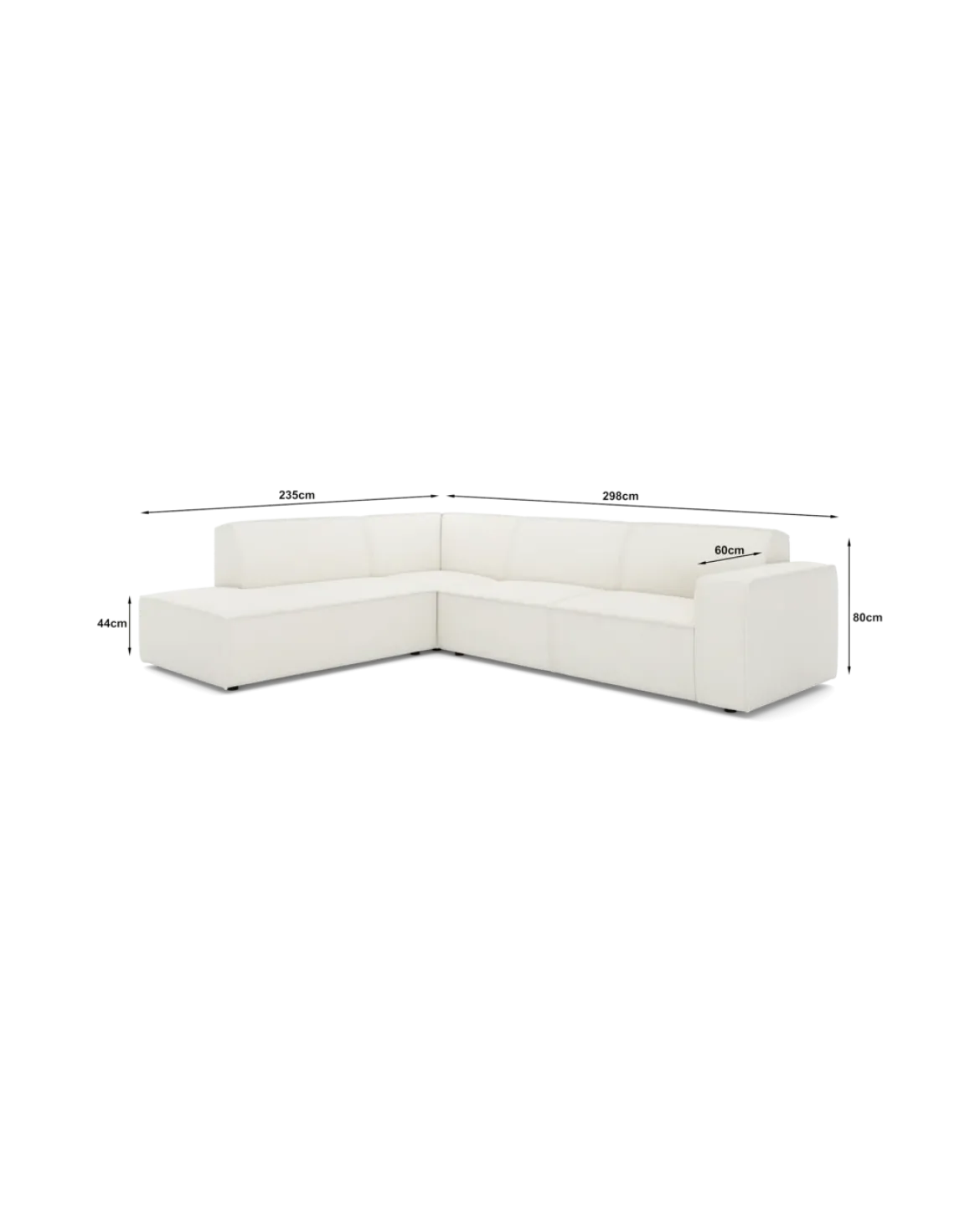 Espada hjørnesofa XL Venstrevendt med open end