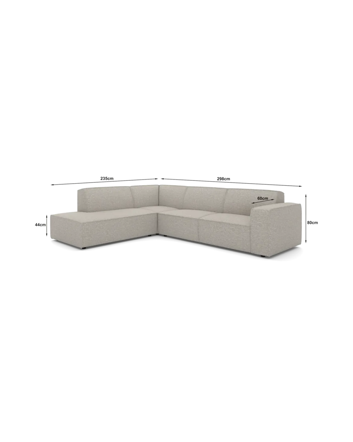 Espada hjørnesofa XL Venstrevendt med open end