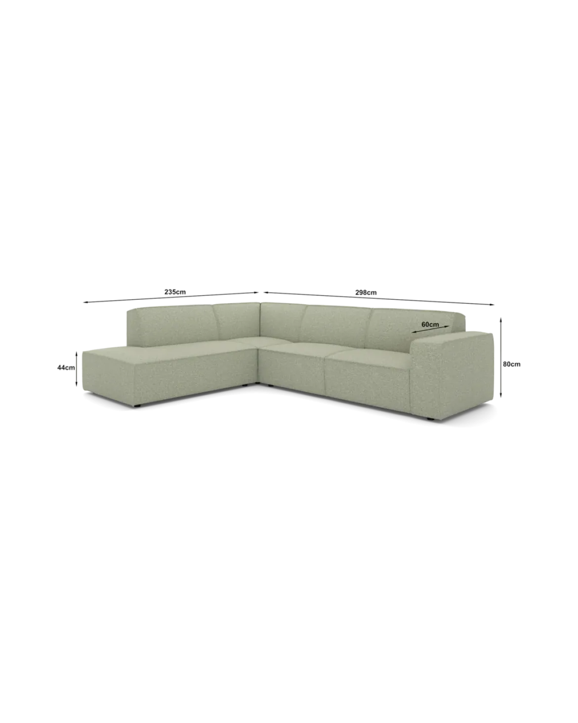Espada hjørnesofa XL Venstrevendt med open end