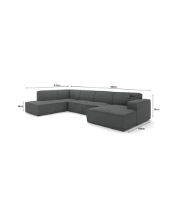 Espada U-sofa Venstrevendt med chaiselong og open end