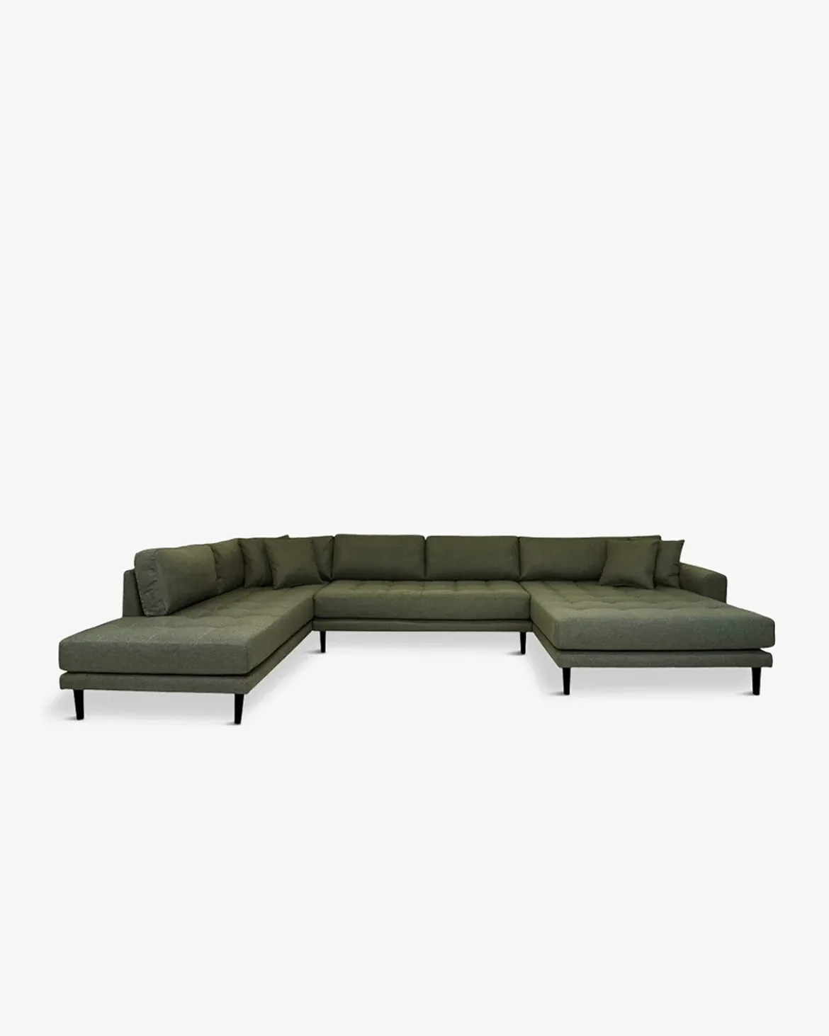 Fabio hjørnesofa M/chaiselong, oliven