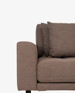Fabio sofa m/chaiselong Mørkebrun