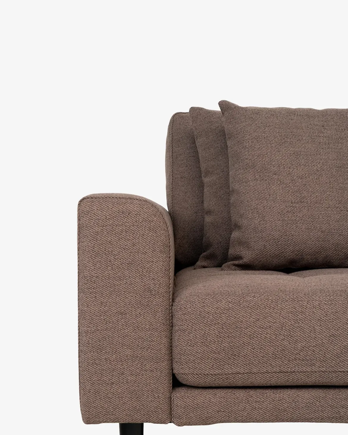 Fabio sofa m/chaiselong Mørkebrun