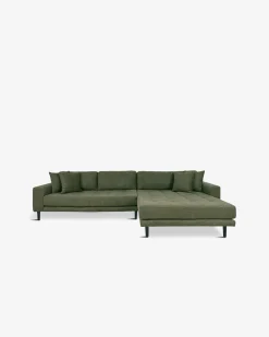 Fabio sofa m/chaiselong Olivengrøn