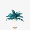 Feather palm bordlampe Petrol