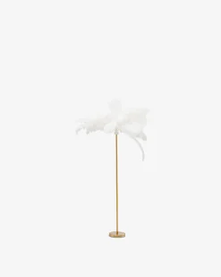 Feather palm gulvlampe Hvid
