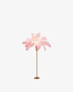 Feather palm gulvlampe Pink