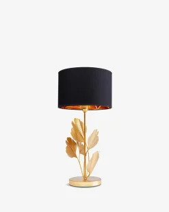 Flores bordlampe Guld/ sort skærm