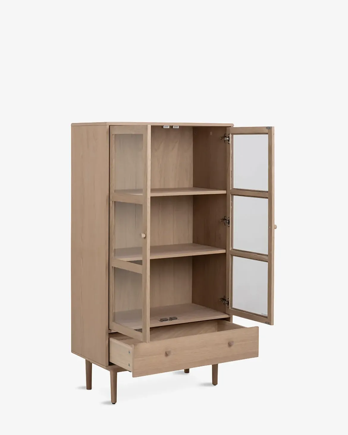 Hefe vitrine Eg hvidolieret