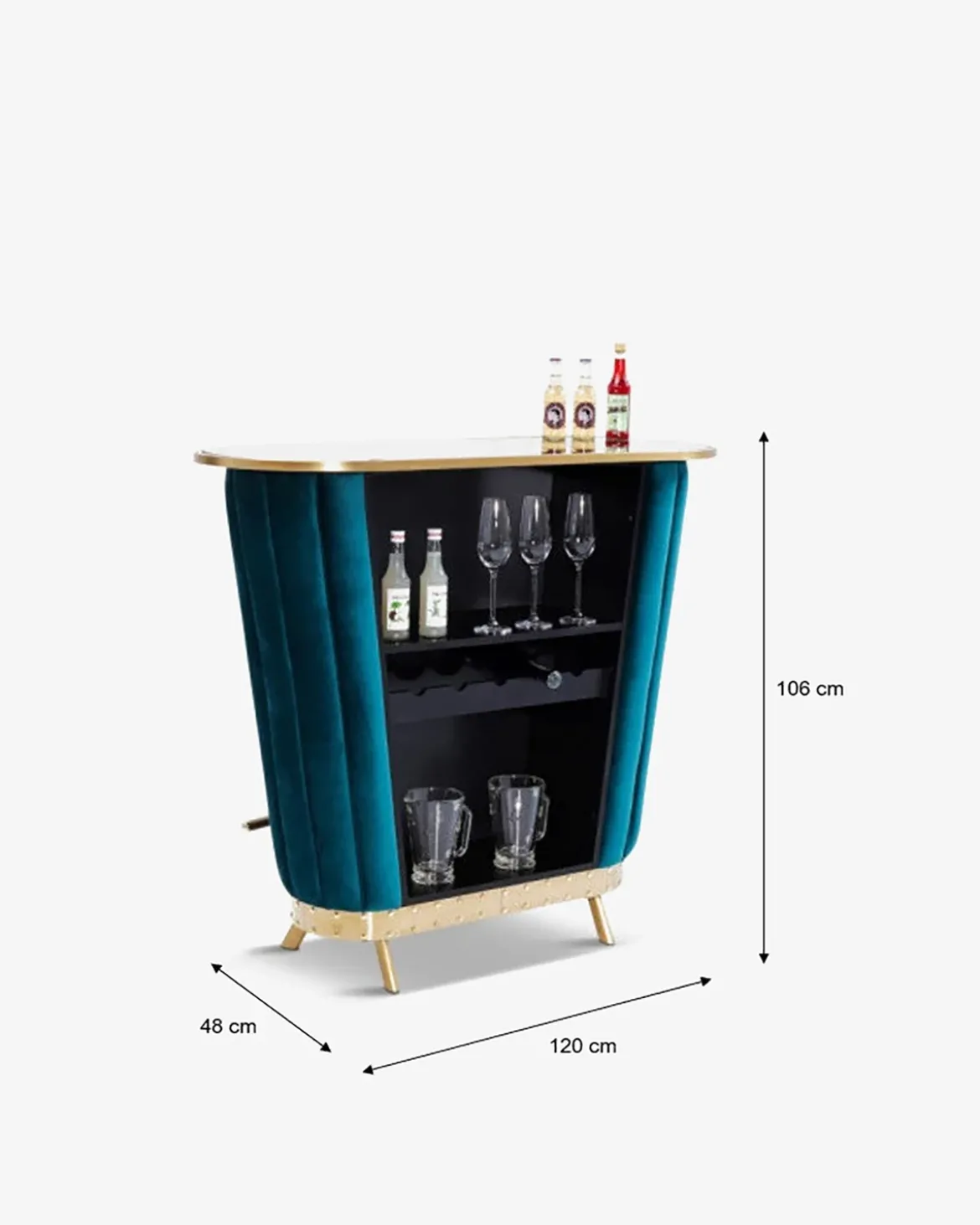Hollywood bardisk Blå velour