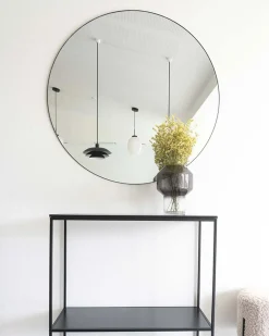 Jessi spejl Sort Ø.100cm