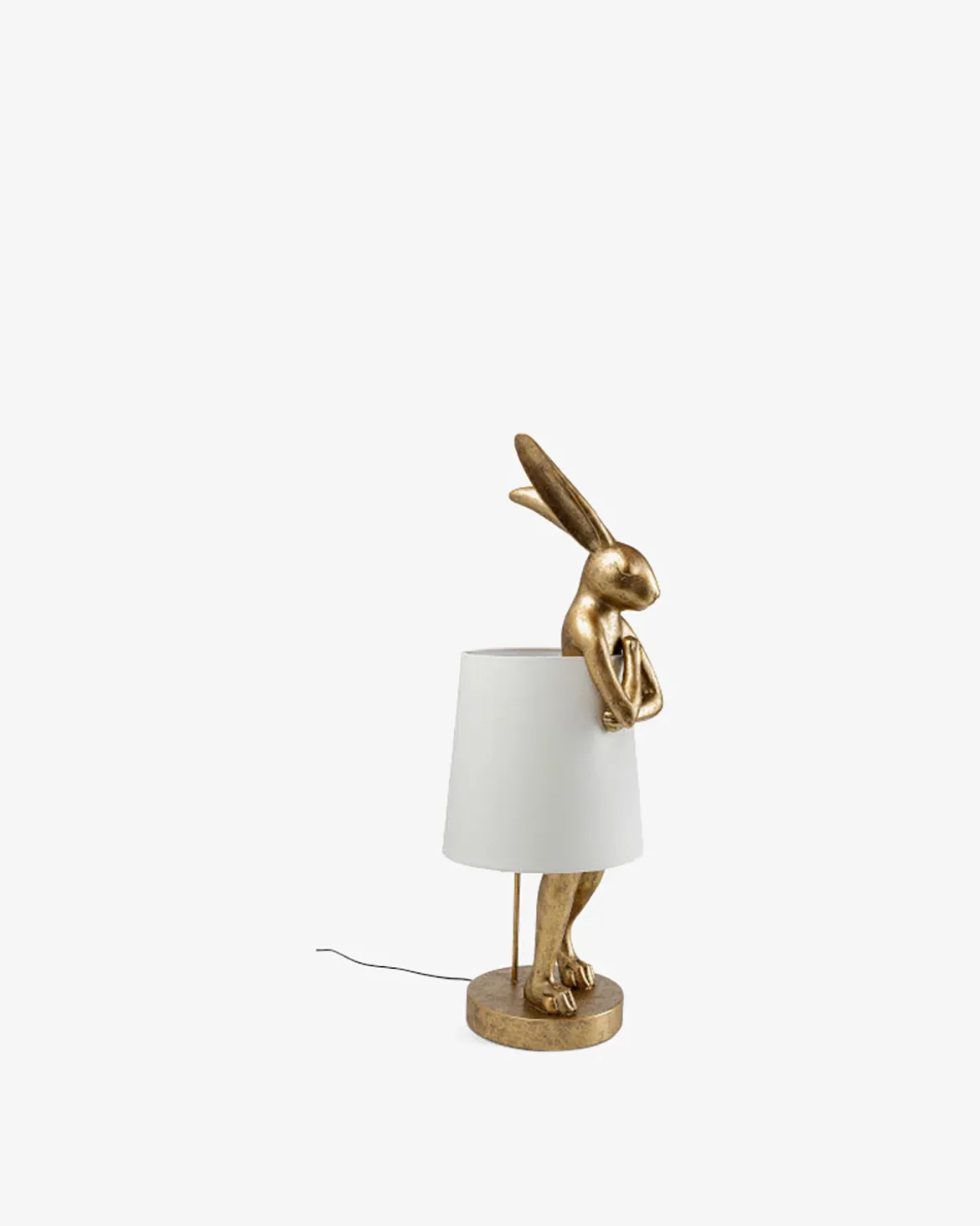 Kanin bordlampe guld/hvid Bordlampe