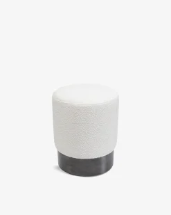 Kirsebær puf Creme bouclé