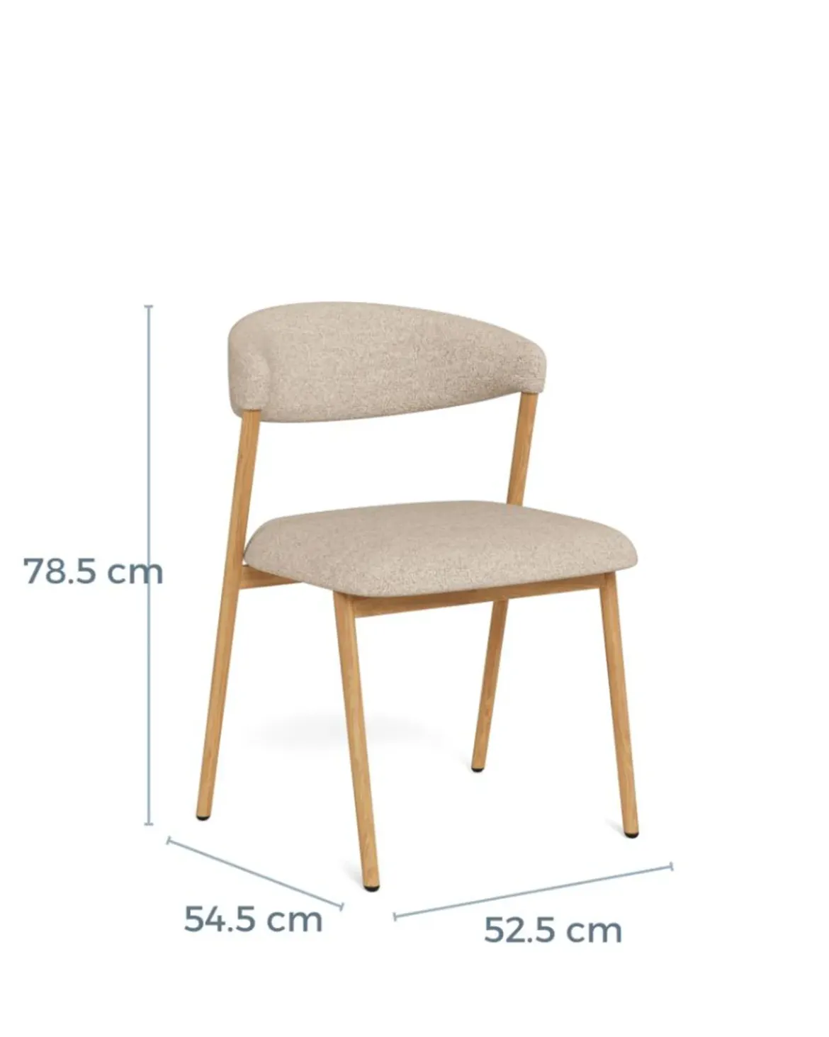 Larry Spisebordsstol, Beige/eg