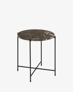 Light sidebord Brun marmor