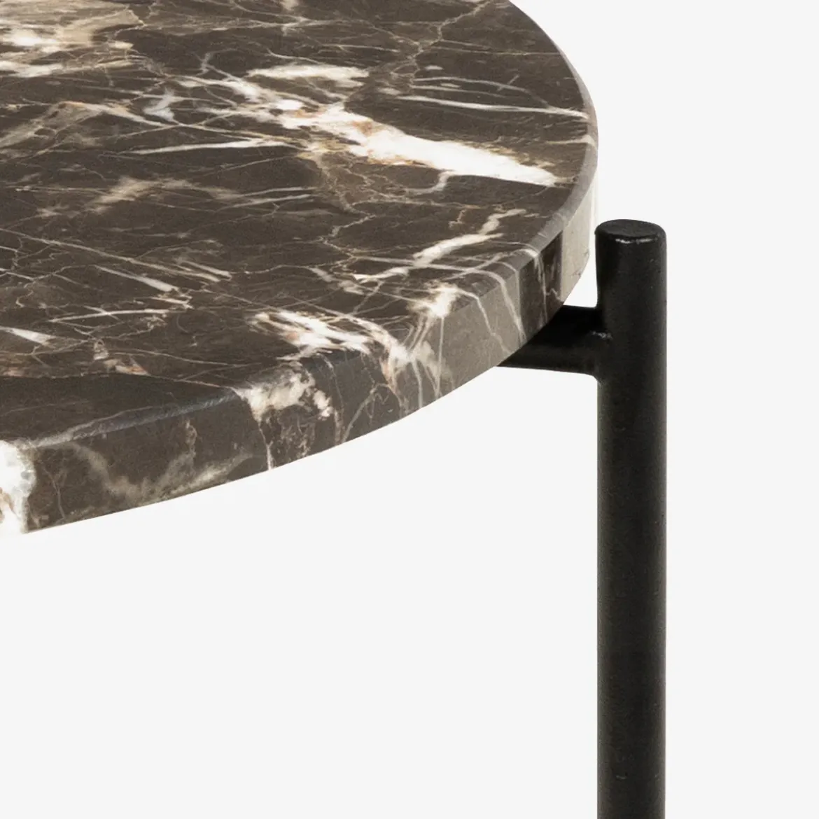 Light sidebord Brun marmor