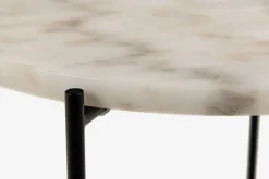 Light sidebord Hvid marmor